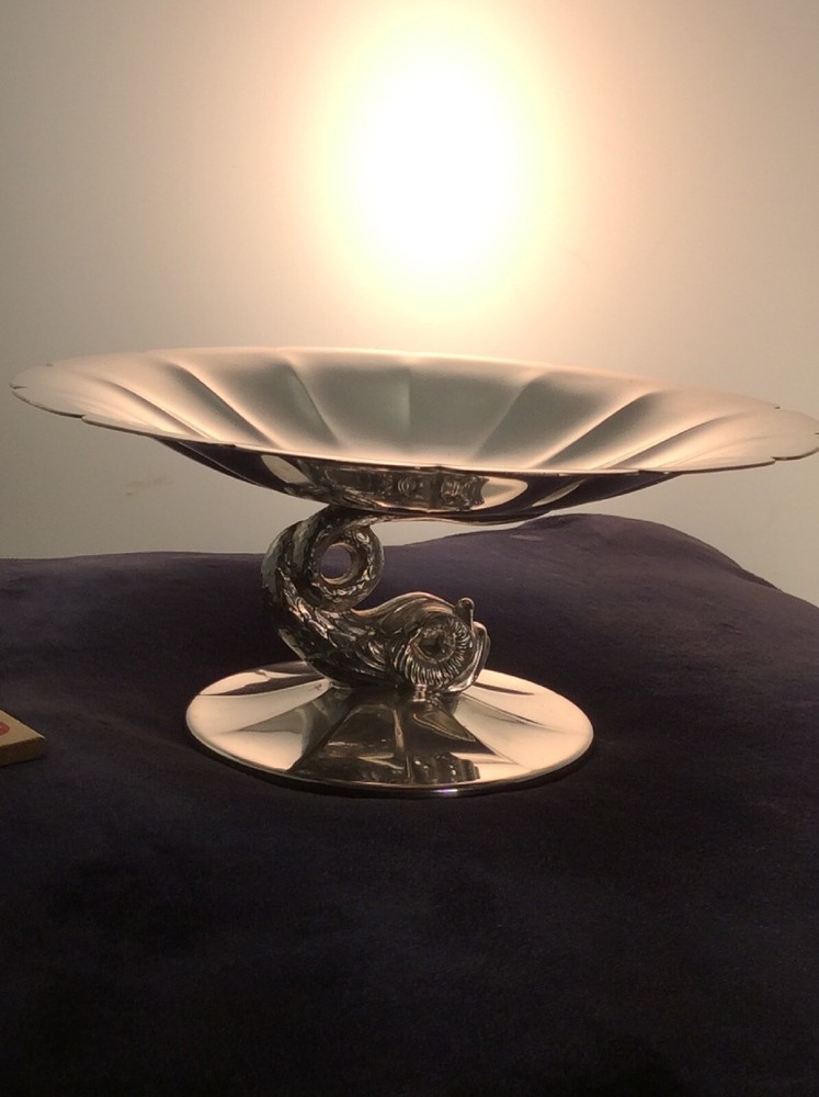 vintage silver plate candy dish BY "Pairpoint"