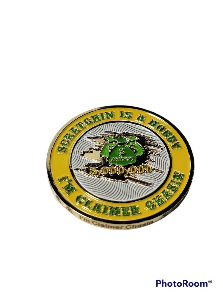Lottery Coin Scratch off ticket Challenge Coin
