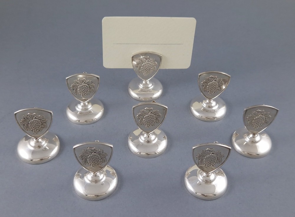 8 Sterling Silver Place Card Holders