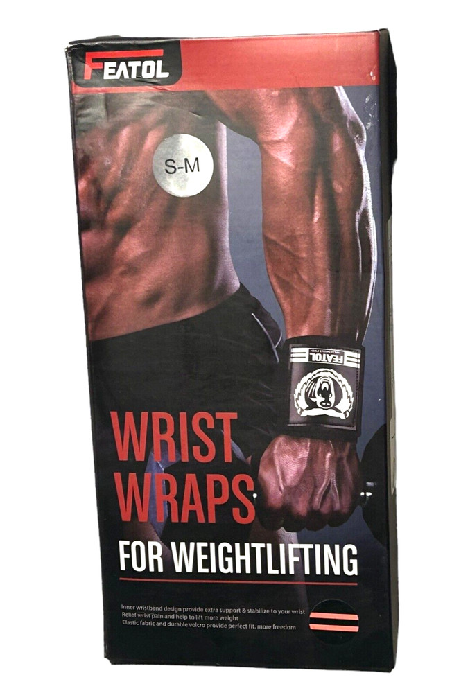 Featol Wrist Wraps for Weightlifting (Dual Support) Small /Medium Pro