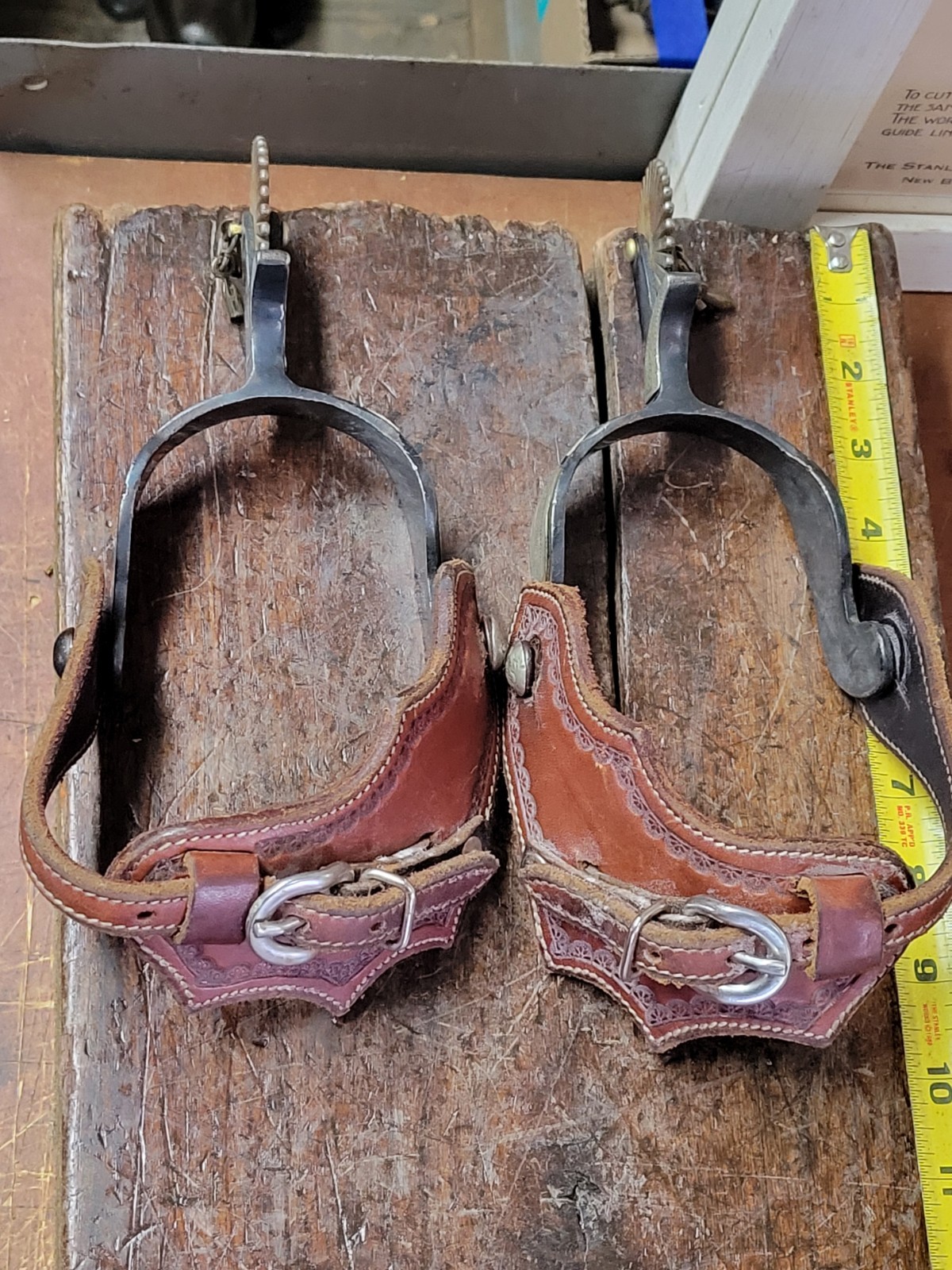 Vintage Western Spurs With Leather Strap