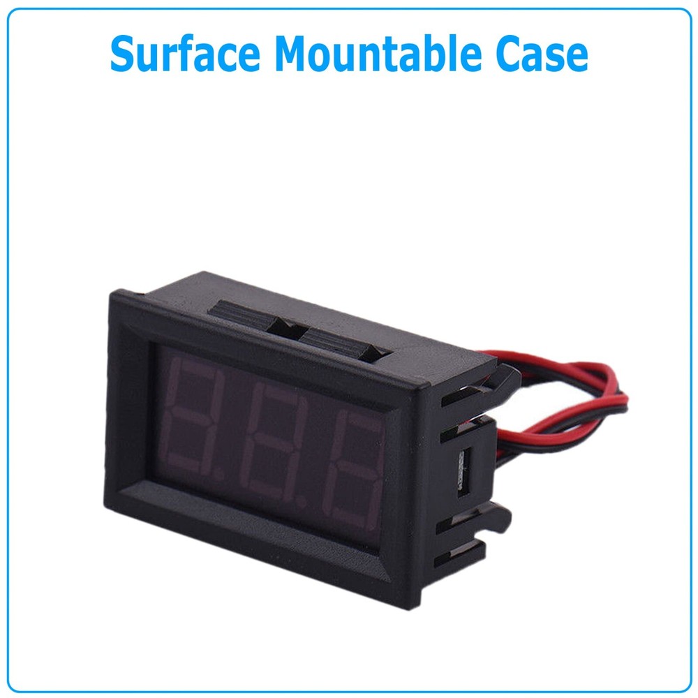 LED 12V ~ 24V Digital Display Voltmeter Car Motorcycle Voltage Gauge Panel Meter
