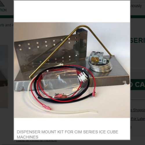DISPENSER MOUNT KIT FOR CIM SERIES ICE CUBE MACHINES #KCUBEDISP