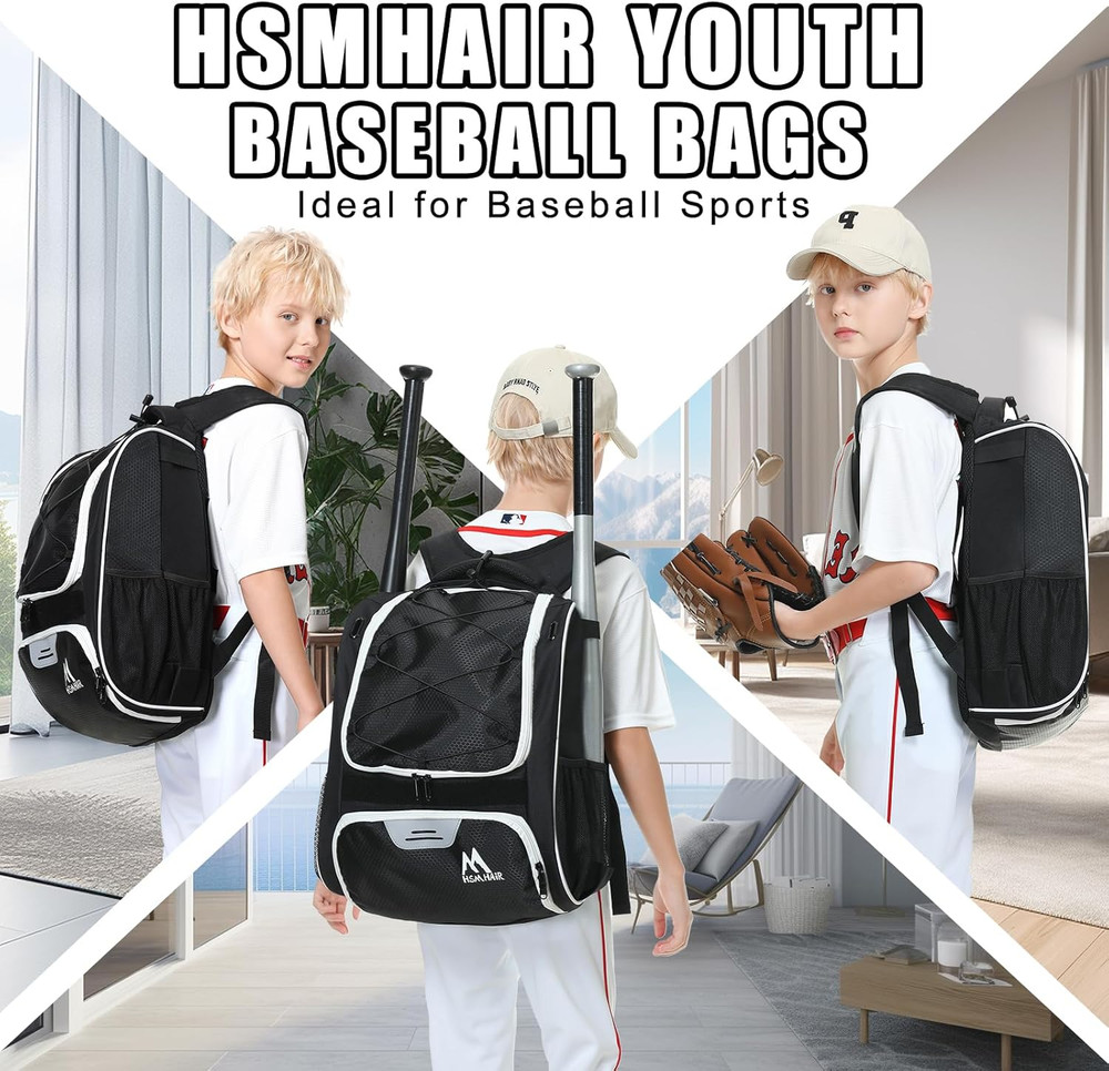 Baseball Bag-Baseball Backpack Holder for Baseball, Large Main Compartment,Softb