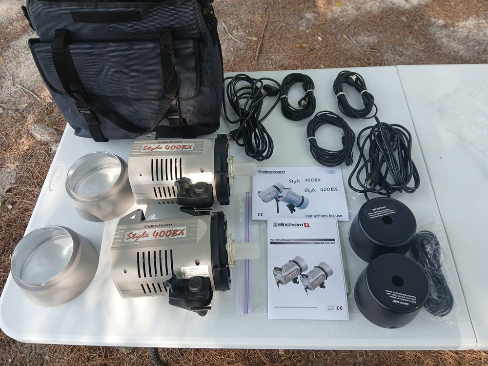 Elinchrom Style 400BX Multi-Voltage 400 Ws Monolight x2 with Carry Case E1 ERROR