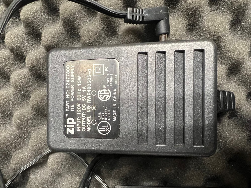 Vintage iOmega Zip 100 External Parallel Drive Bundle - Indigo