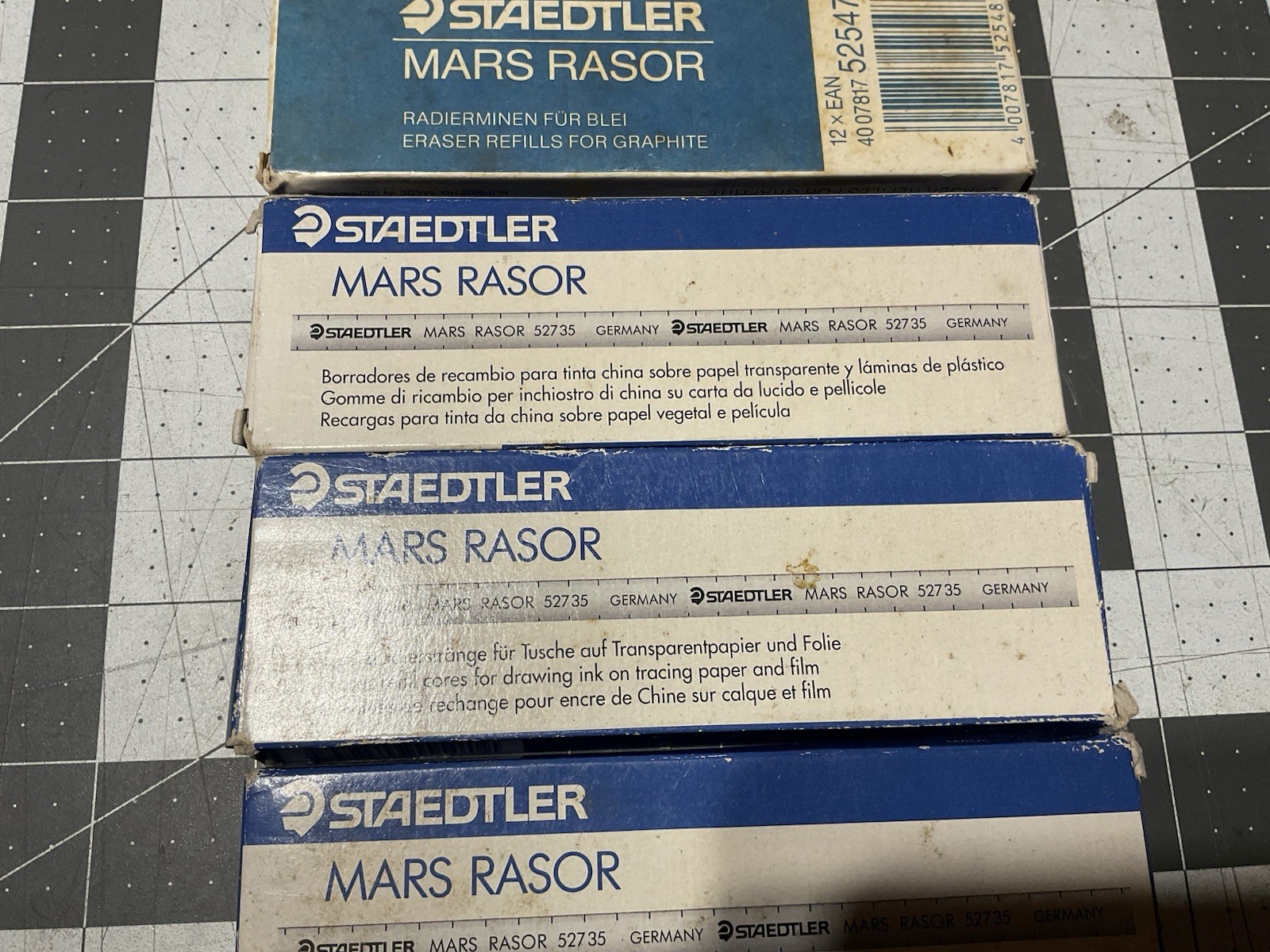 STAEDTLER MARS RASOR | Eraser Refills, Lot Of 4 Boxes of 12 UNUSED NOS 52735 A6