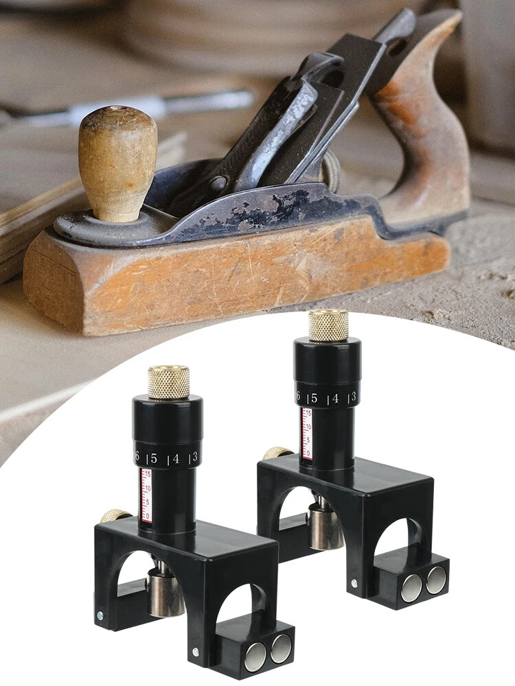 2Pcs Calibrator Setting Magnetic Planer Blade Setting Jig Planer Knife Tool