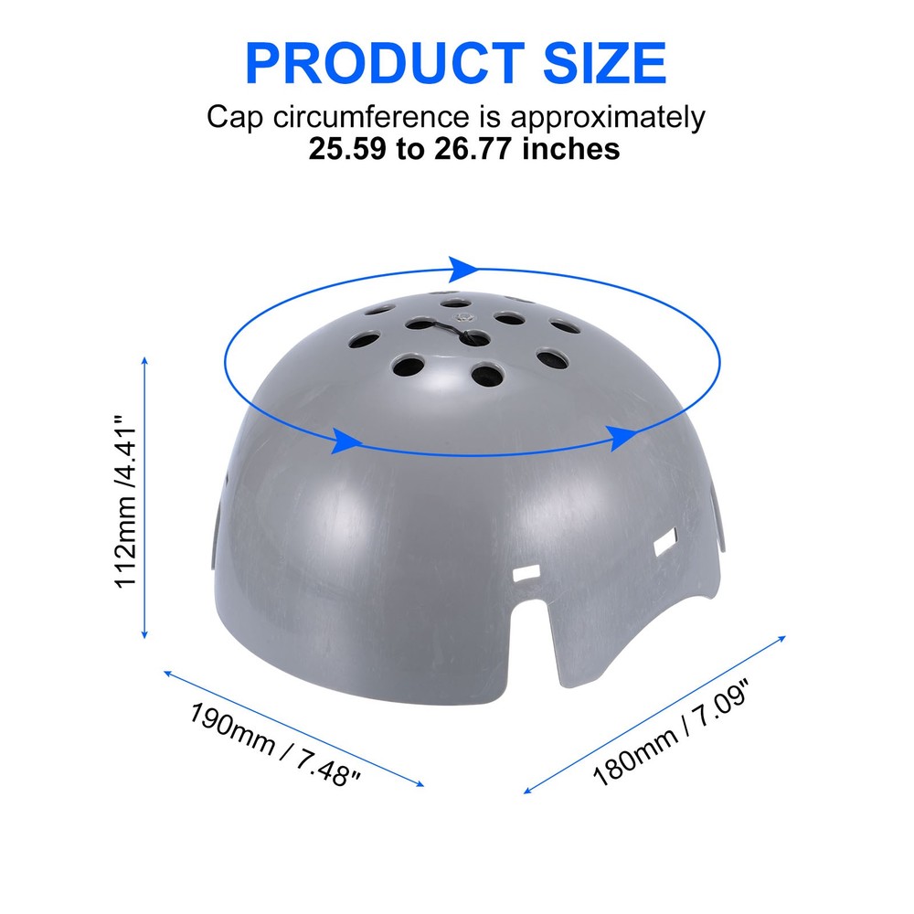 2Pcs Bump Cap Insert ABS Baseball Hard Hat for Head Protection Plus Grey