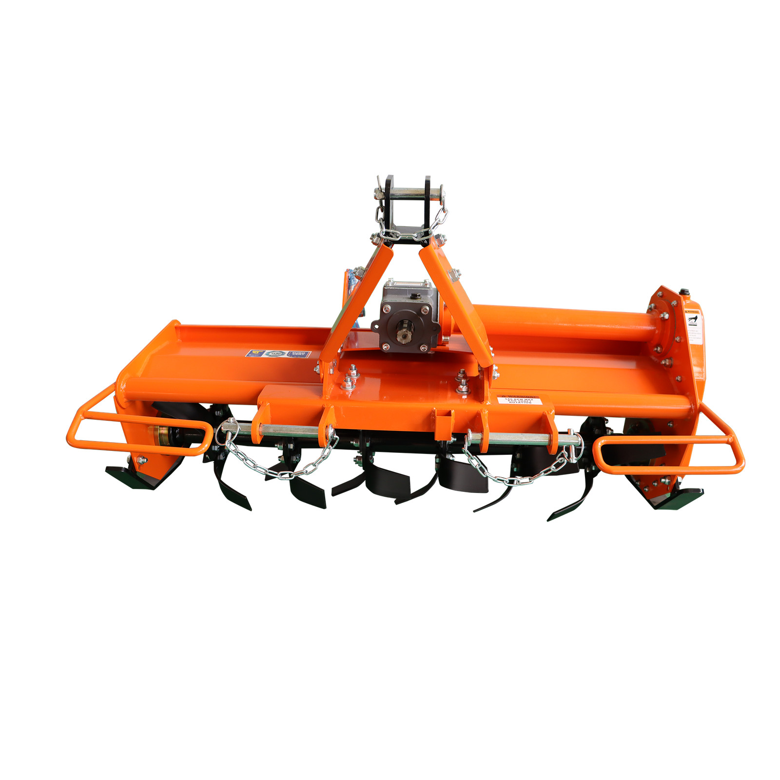 3 Point 45" Rotary Tiller Attachment Fits Cat 1 Tractor PTO Driven Work 5" Deep