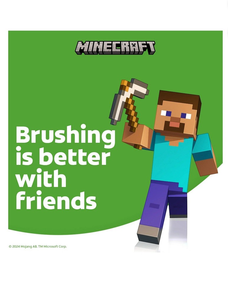 Colgate Minecraft Brush Tastic Gift Pack • Includes Fun Toothbrush Cap !