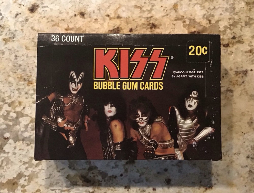 Rare 1980’S Kiss Aucoin Band Australia Variant $.20 Cent Bubble Gum Cards Box