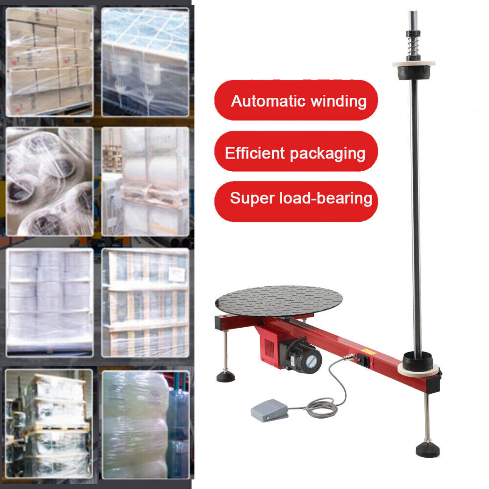 110V Semi-automatic Stretch Film Wrapping Machine Dispenser Tools Pallet Packing