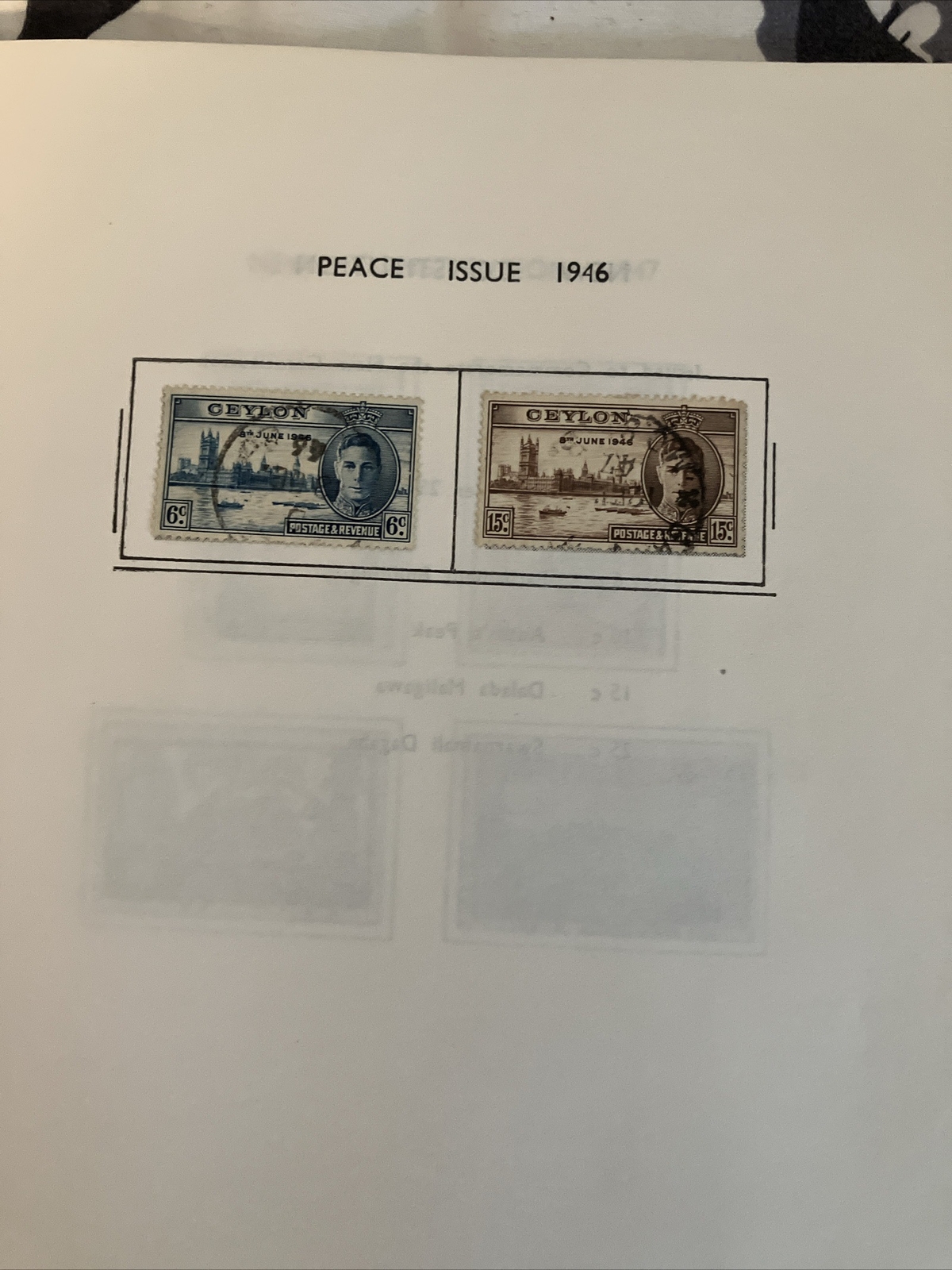 Illustrated Ceylon 1935-1963 Stamp Album Part II 46 Pages Mint Mounted Complete