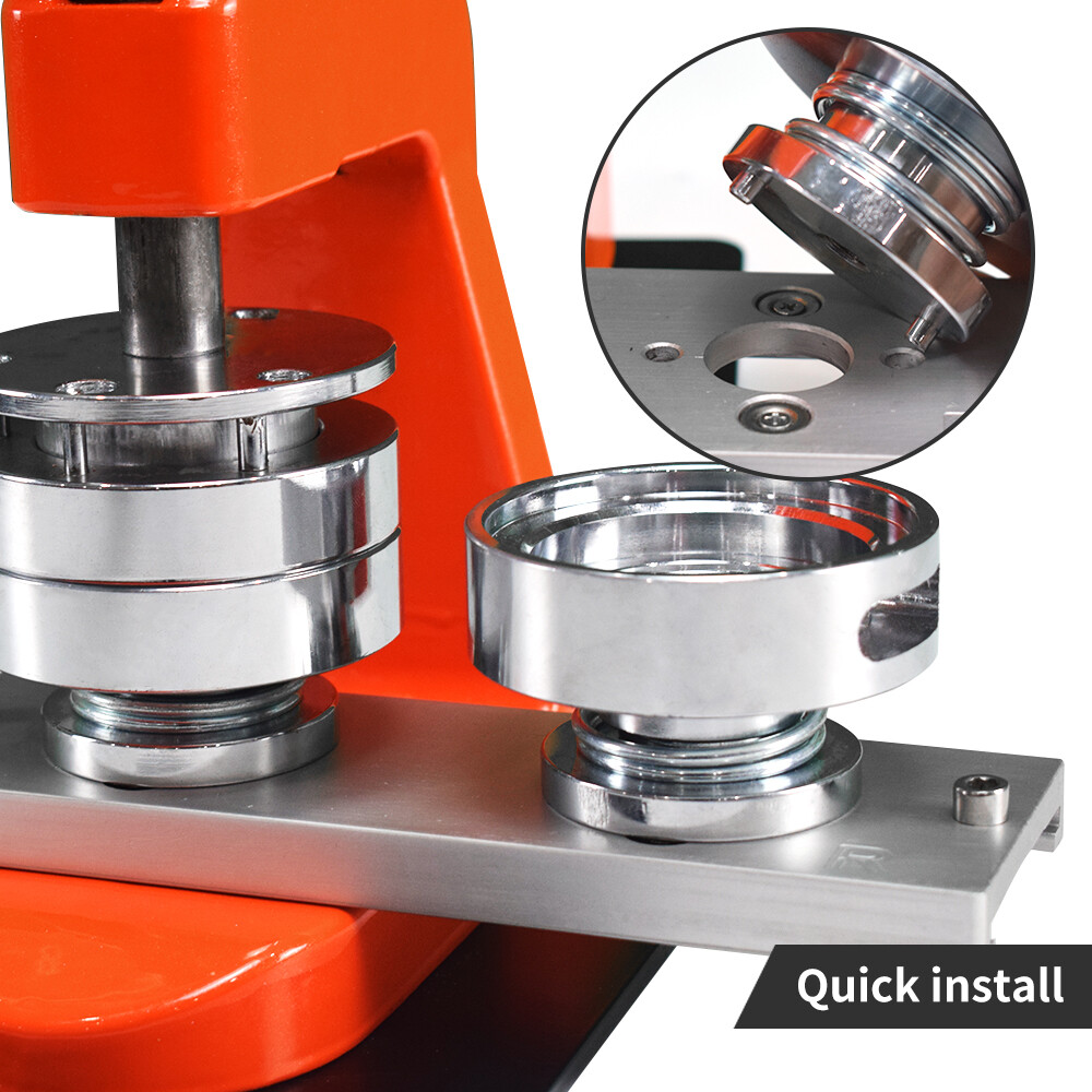 Button Maker DIY Badge Punch Press Machine+100pcs components buttons 37/58mm US