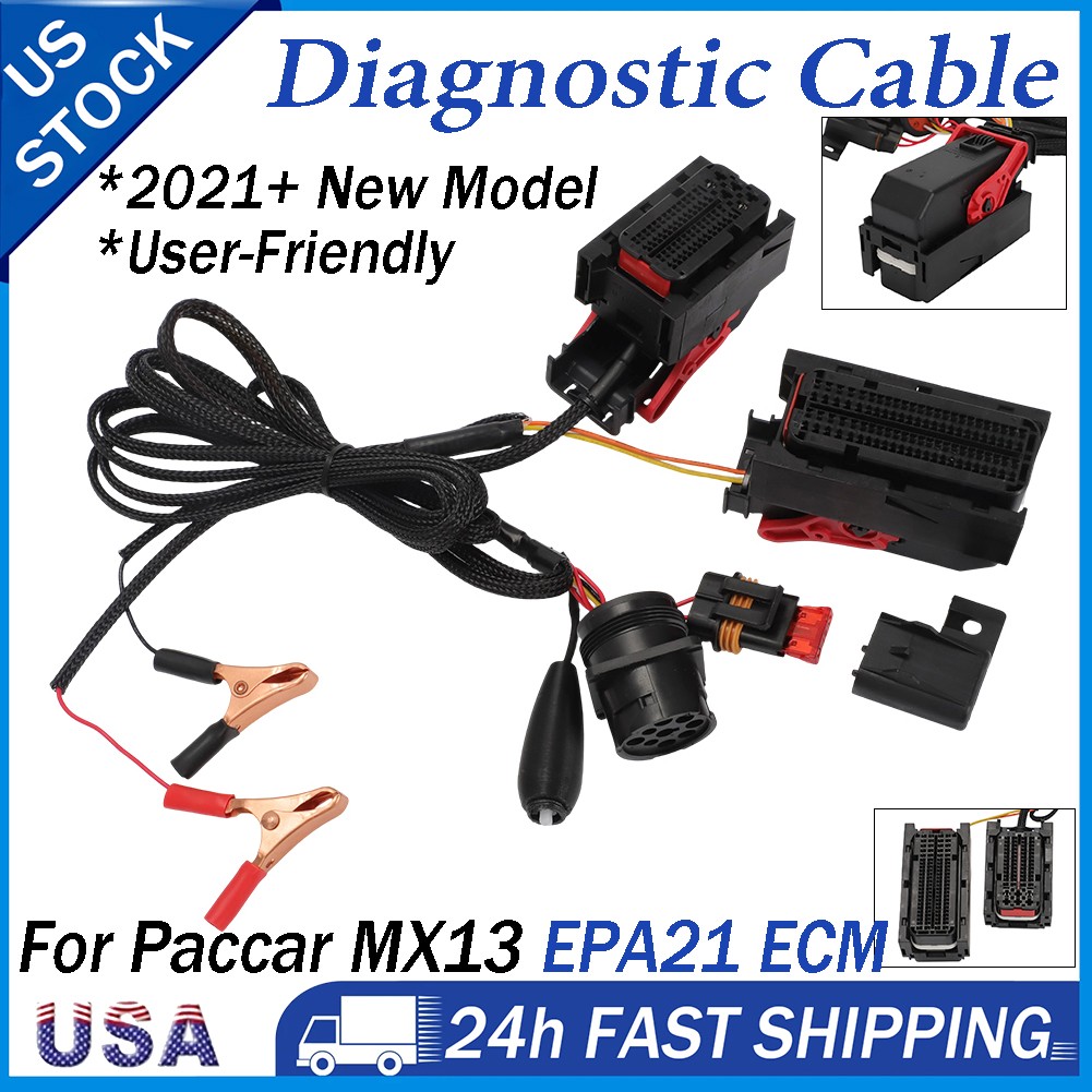 Diagnostic Cable For Paccar MX13 EPA21 ECM 2021+ & Commercial / Heavy Duty Cars