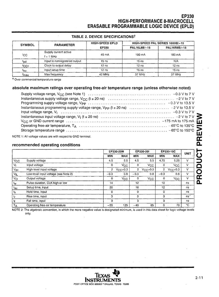 1/5/10Pcs TI EP330-12CN High Performance One-Time Programmable Logic Dev PDIP-20