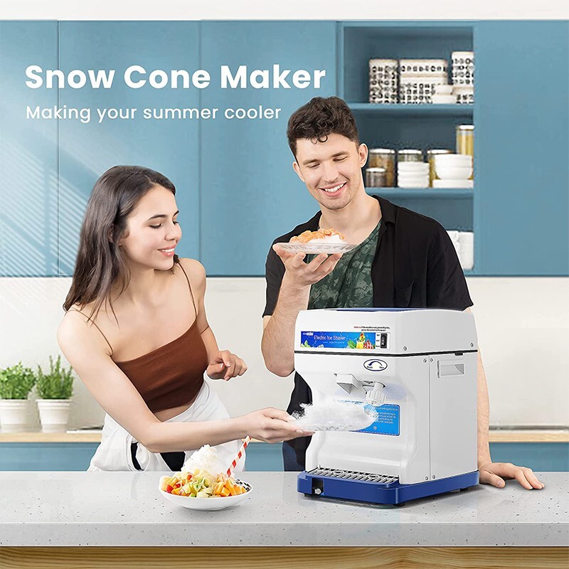 Electric Ice Crusher Shaver Shaving Snow Cone Maker Machine 265lbs/hr Commercia