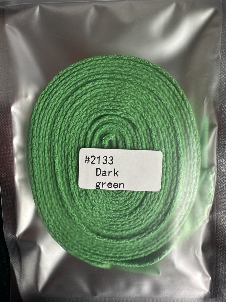 Dark Green Shoe Laces. 47” Long.