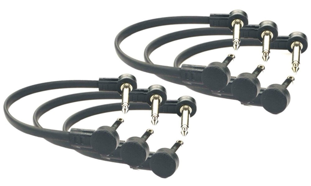 Kurrent Electric Flat Low Profile C Shape Guitar Effects Pedal Patch Cables