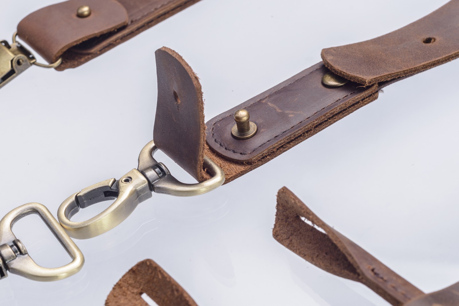 Leather Suspenders for Men and Women Best for Gift and Wedding Brown