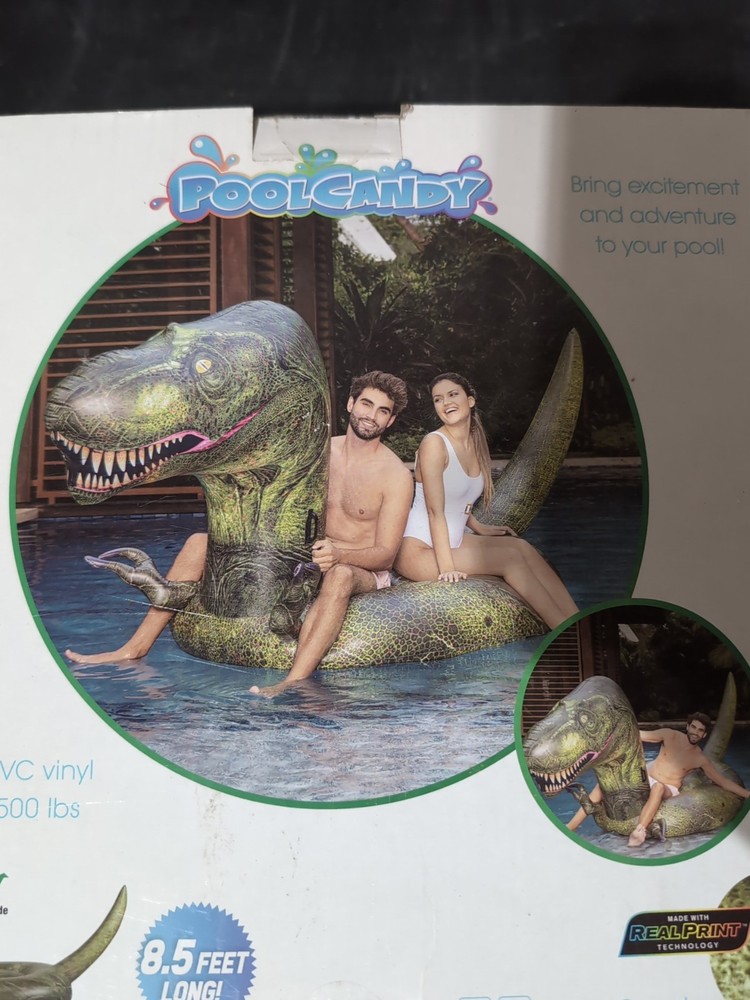 Pool Candy Gigantic T-Rex Pool Raft Float 8.5 Ft Long