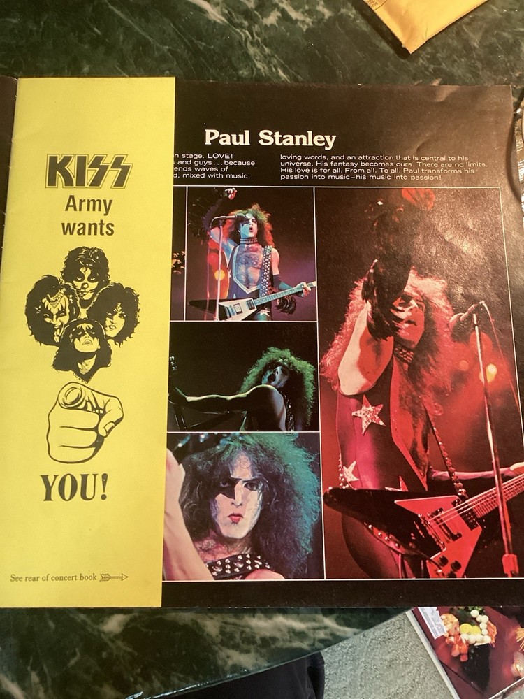 KISS on Tour 1976 Program Original Vintage Gene Paul Ace Peter