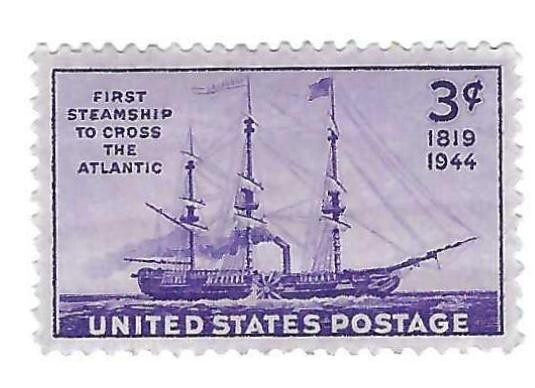 STAMP US SCOTT 923 "S. S. Savannah" 3CENT 1944 MH