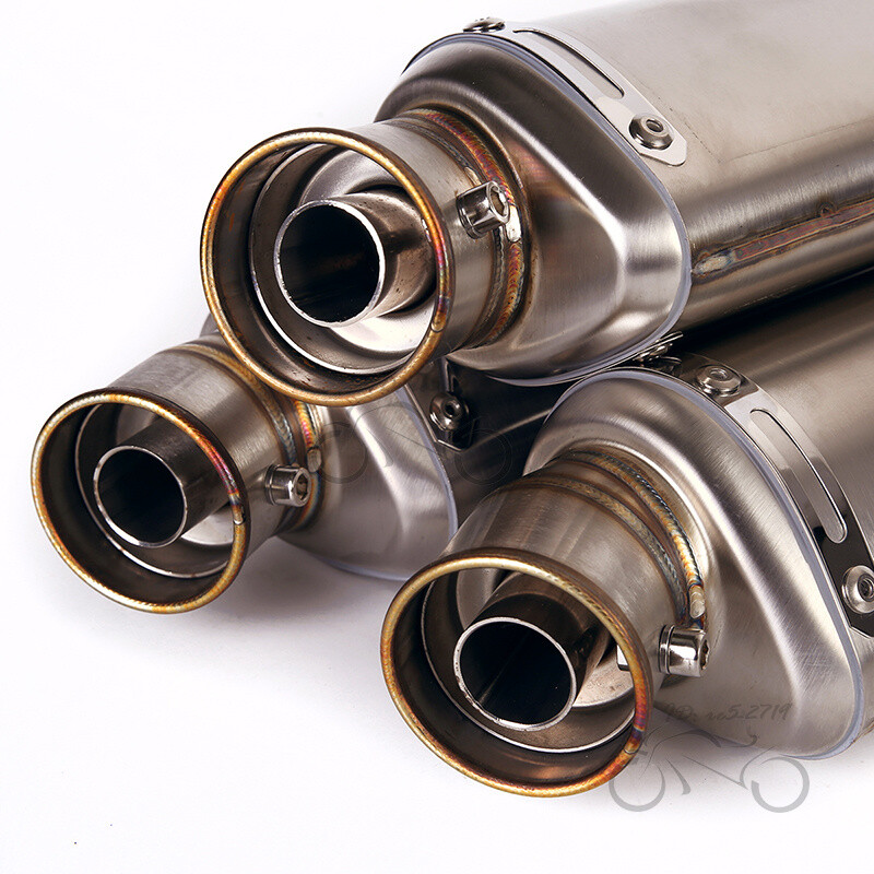 Slip on 51mm Motorcycle Exhaust Tips Muffler Tail Pipe Long 440mm with DB Killer