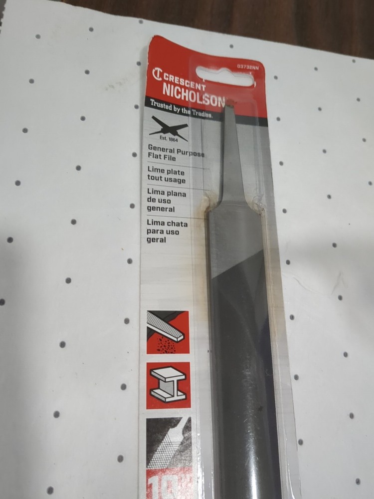 NICHOLSON American-Pattern File: 10" Long, Flat, Double 03732NN