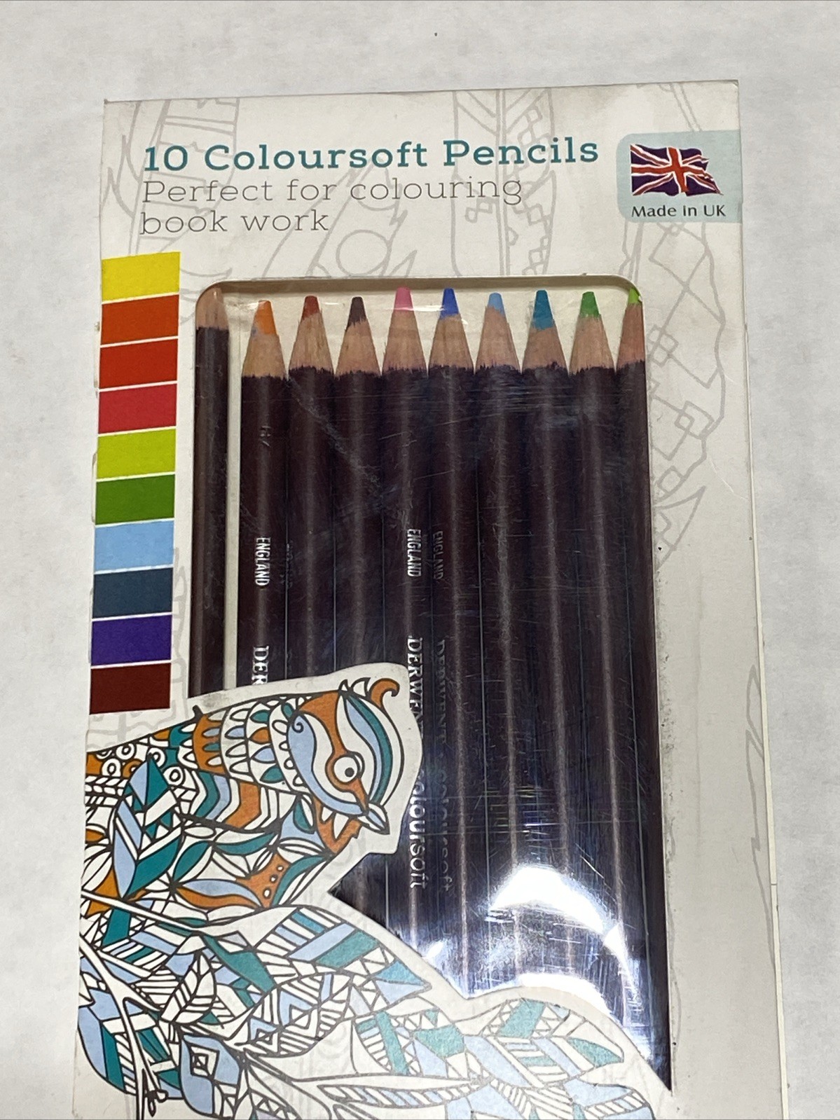 Derwent 2302339 Colored Coloursoft Pencils 10 Count New