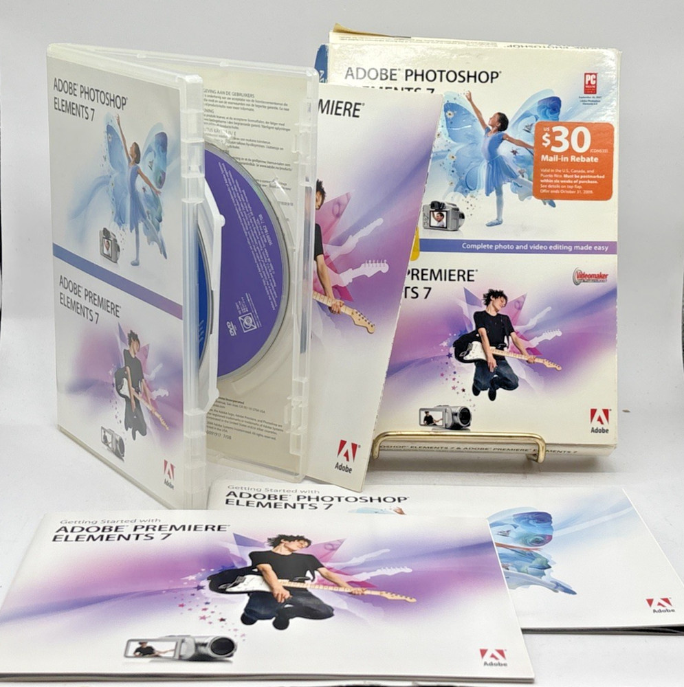 2008 Adobe Photoshop Elements 7 Premiere Elements 7 Complete