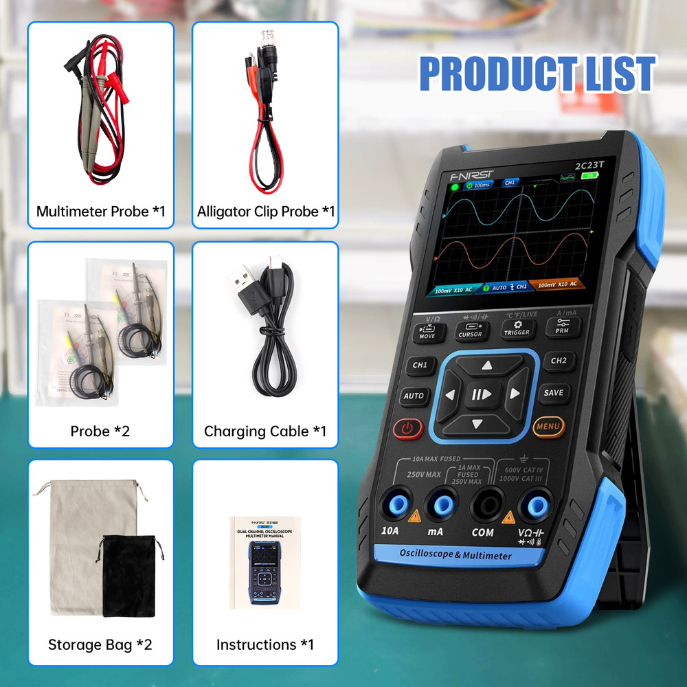 3IN1 Handheld Oscilloscope Digital Display Multimeter Function Signal Generator