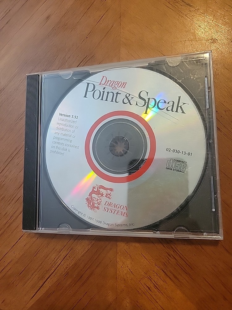 Dragon Point & Speak Version 3.01 Install CD Rom PC & Generic Case