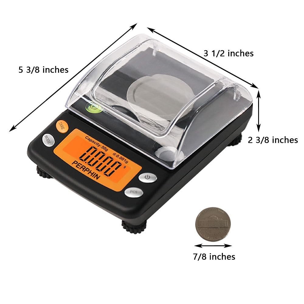 Milligram Scale, Dual Powered, Large Display, mg Scale, Adjustable Feet