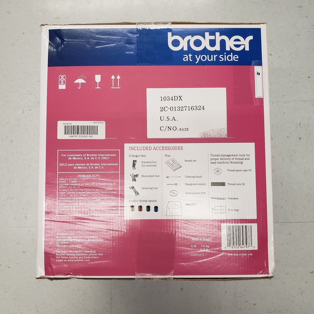 Brother 1034DX 3/4 Thread Serger Machine - NEW IN BOX