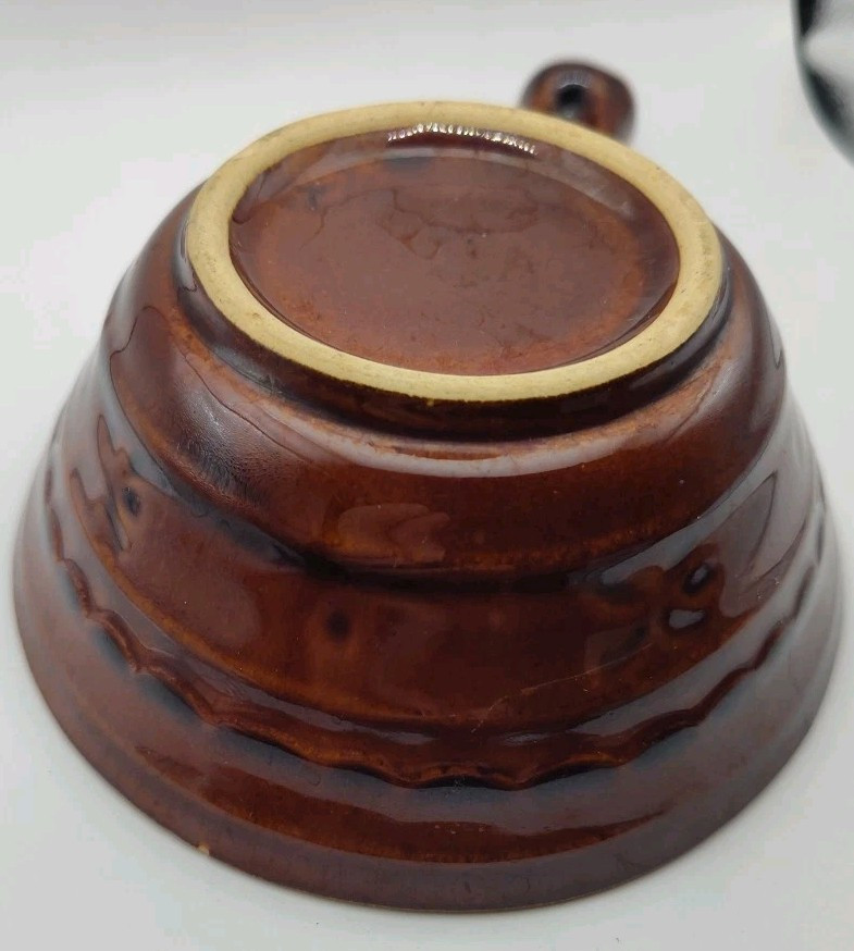 Single Serve Brown Glazed Pottery Bean Pot