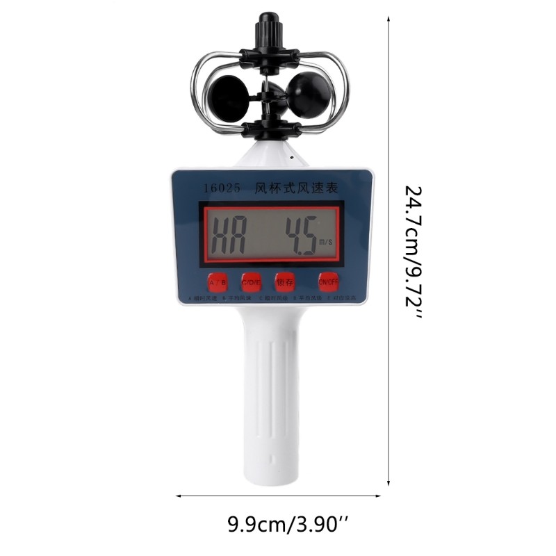 LCD Wind Speed Meter Energy Saving Cup Style Anemometer New Type Digital Wind