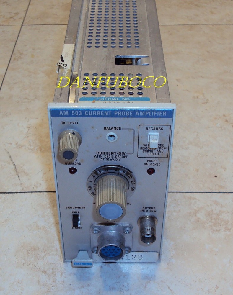 Tektronix AM 503 Current Probe Amplifier Tested on scope at basic 1 amp test.