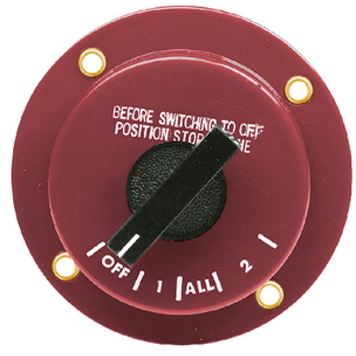 Flush or Surface Mount Battery Selector and Disconnect Switch for Boats