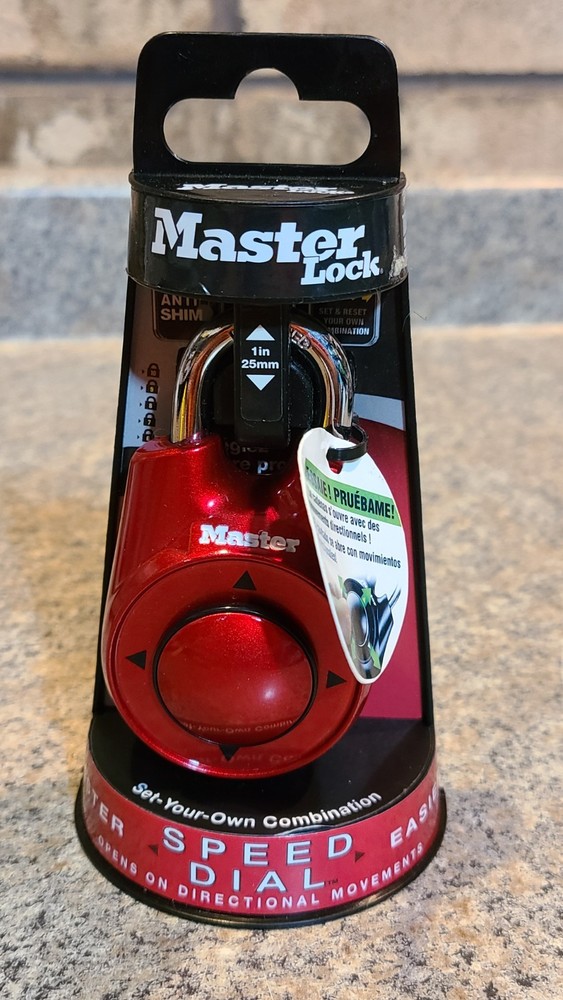 Master Lock Speed Dial Resettable Combination Directional Movement RED (Y7)