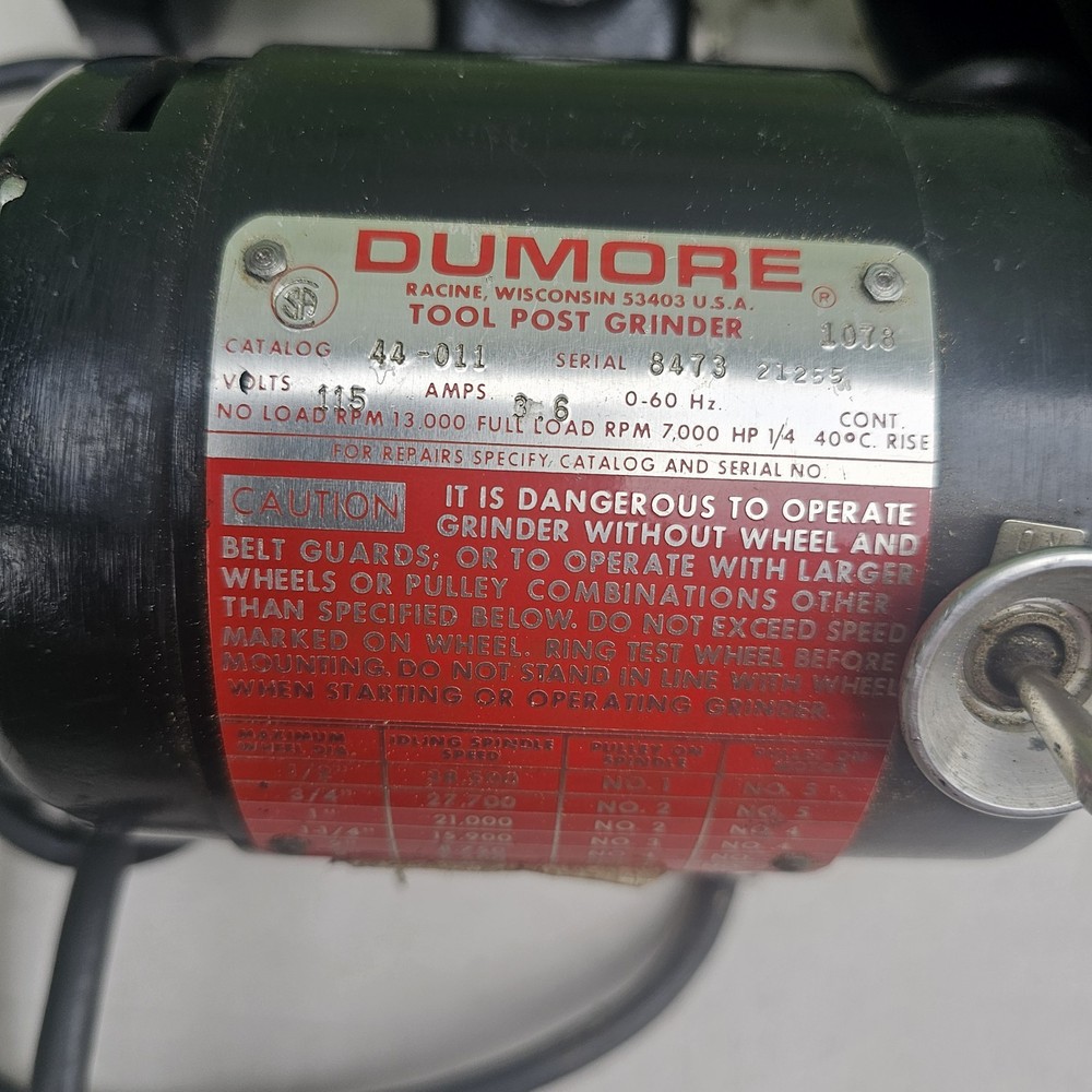 Dumore 44-011 Tool Post Grinder