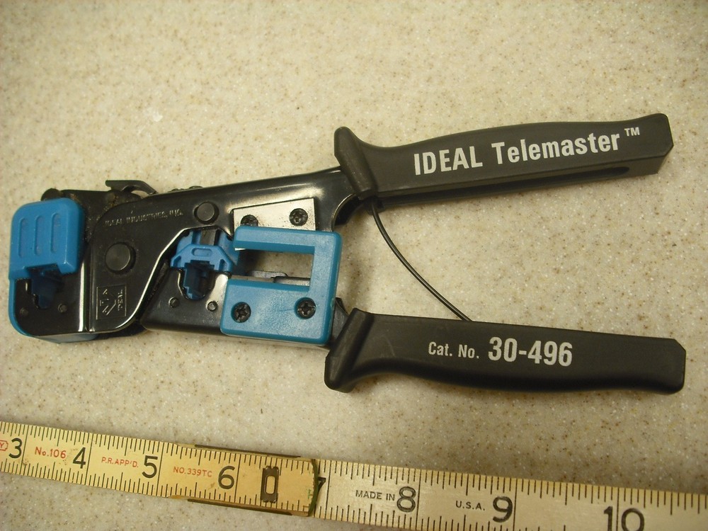 Ideal Telemaster Modular Plug Crimp Tool 30-496 and Type 5 Tool