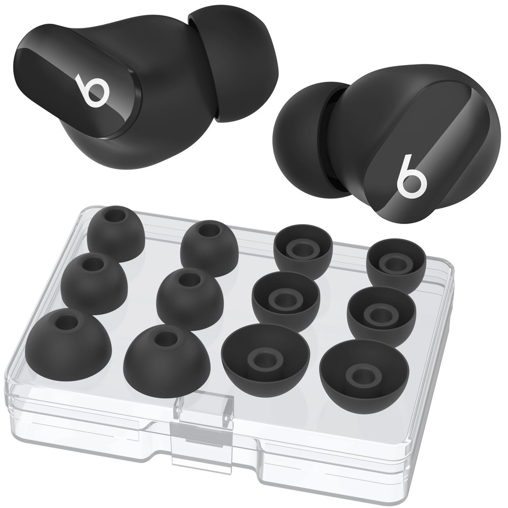 AhaStyle Ear Tips for Beats Studio large, 2 Large+2 Medium+2 Small, Black