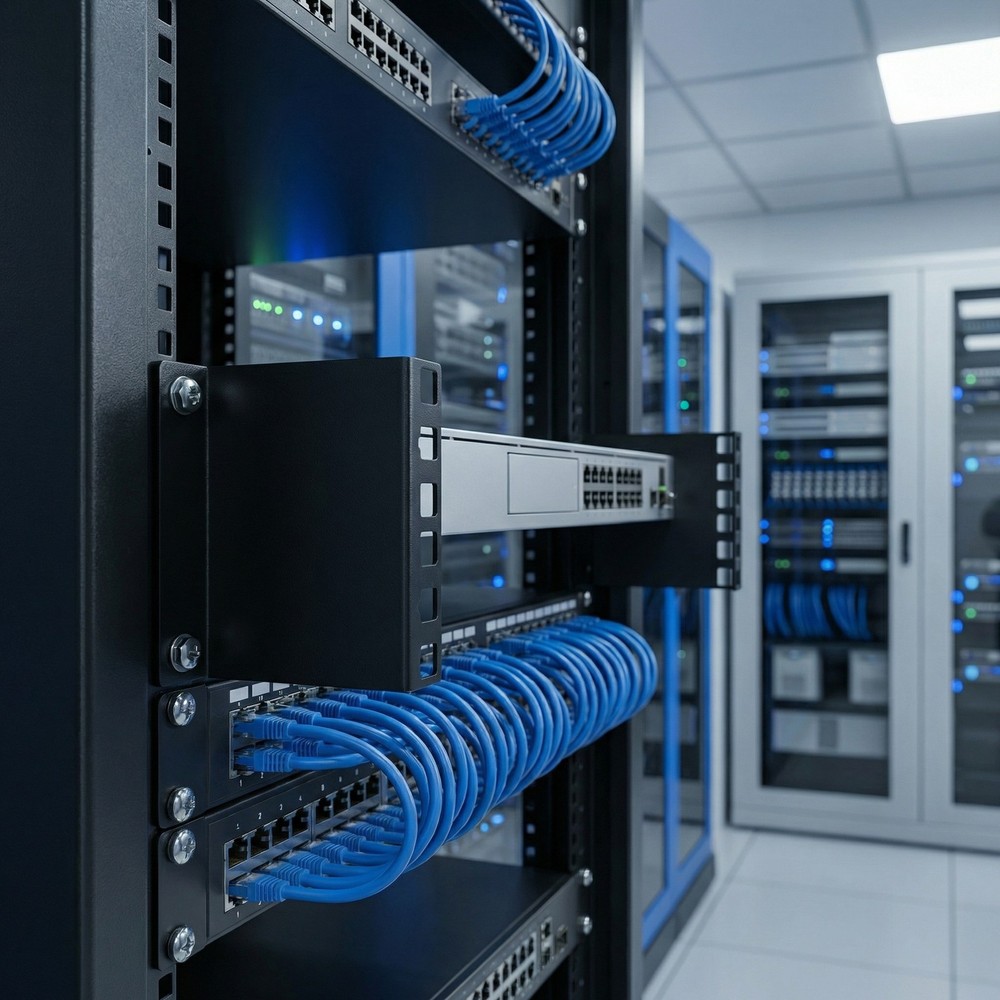 1U/2U Server Rack Depth Extender Recessed Rack Mount Adapter Kit