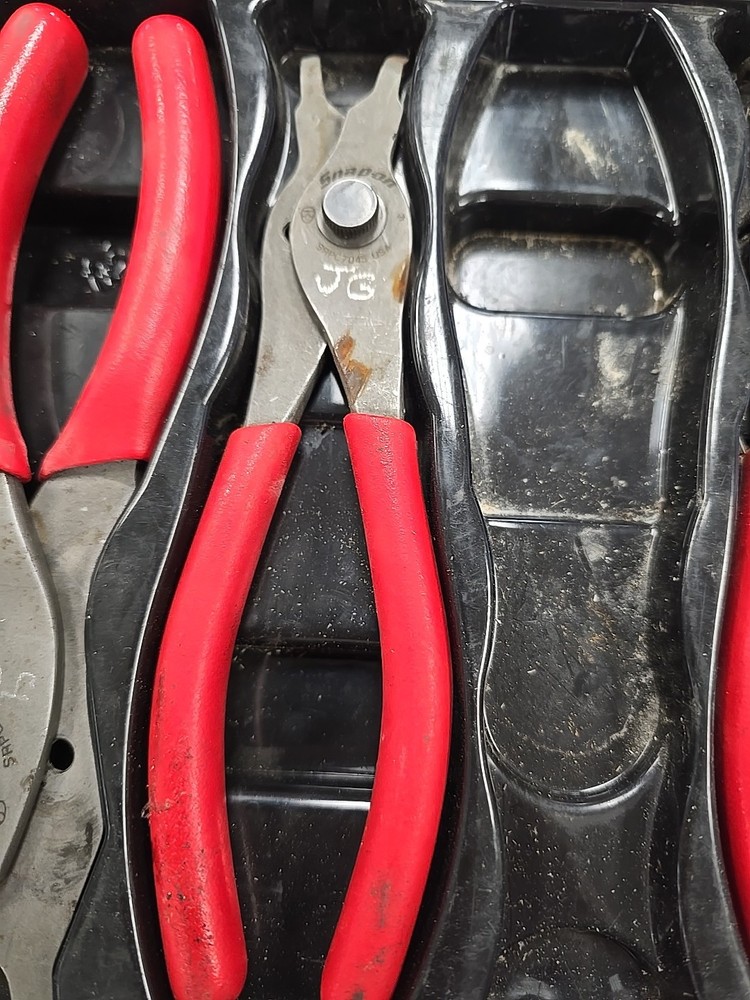 Snap On SRPC3800 SRPC9045A SRPC9090A 5 pc Convertible Snap Ring Plier Set RED