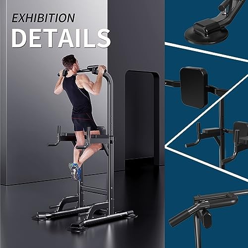 Power Tower Adjustable Height Pull Up & Dip Station Multi-Function Home X