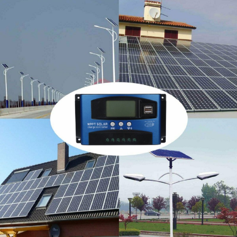 40A MPPT Solar Panel Regulator Charge Controller 12V/24V Auto Focus Tracking US
