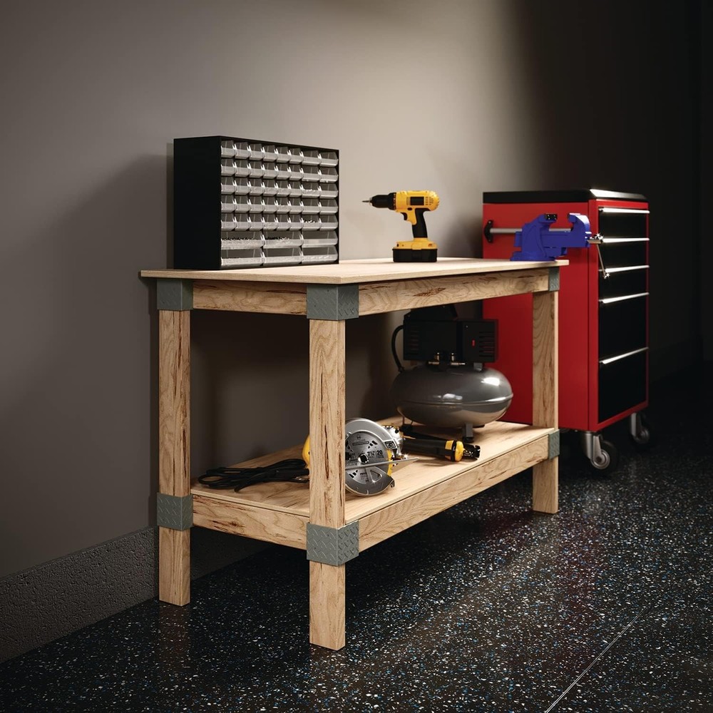 Customizable 2x4 Workbench Kit - Heavyweight Build with Durable Plastic Brackets