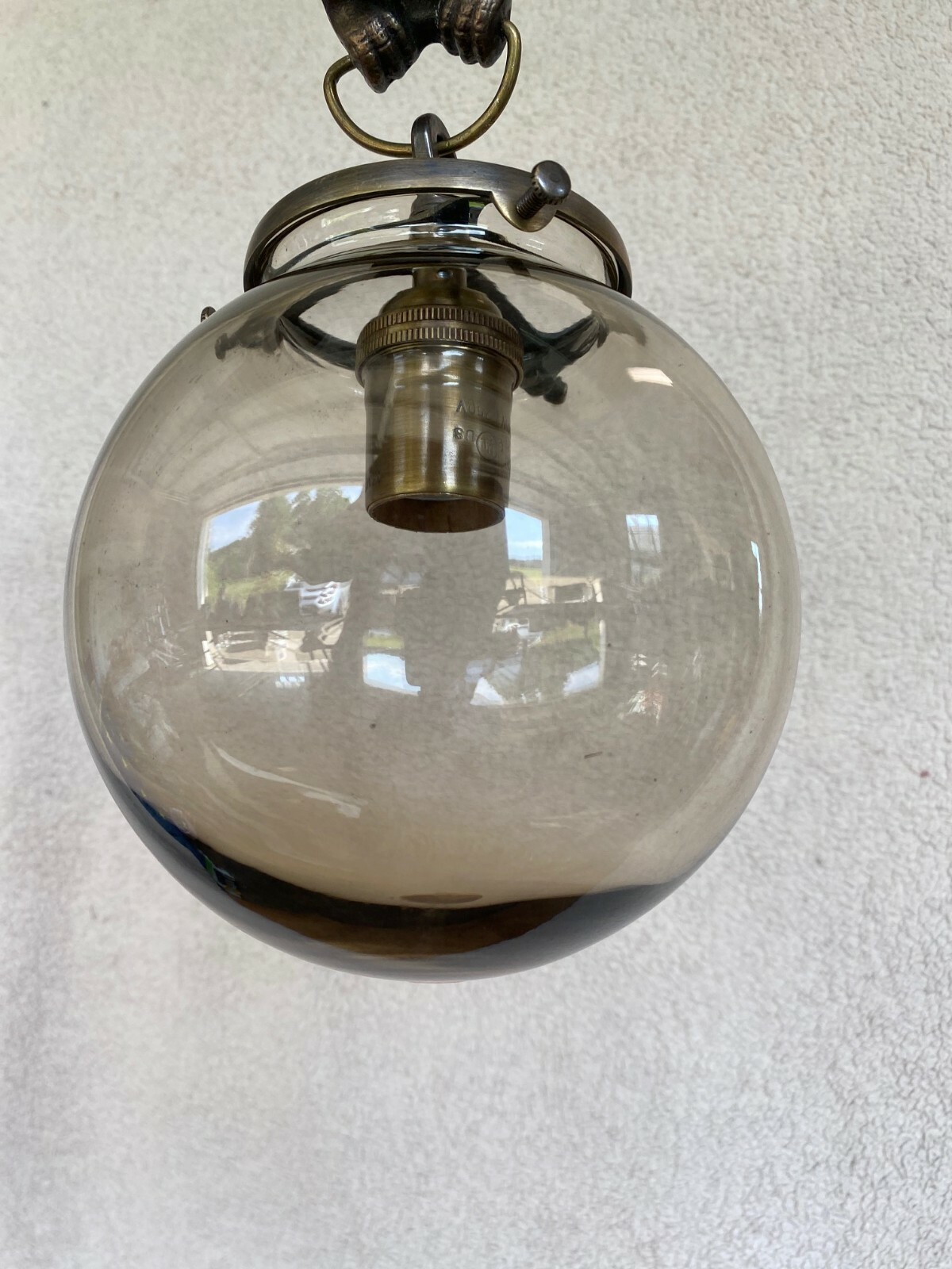 FABULOUS! #100 BAT CHANDELIER Bronze Gothic w/Globe! My most popular model!